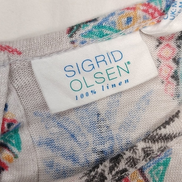 Sigrid Olsen 100% linen sleeveless top size medium - Picture 2 of 14